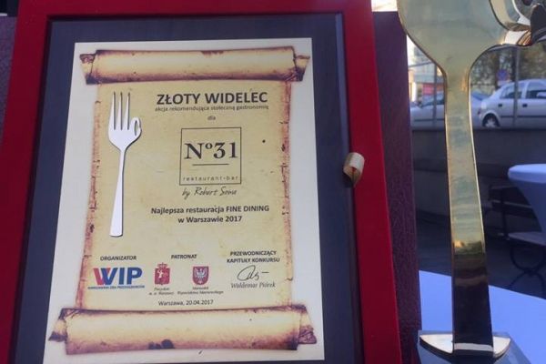 N31 najlepszą restauracją fine dining w 2017!